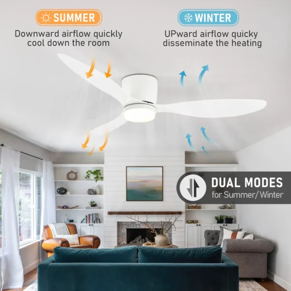 Ceiling Fan With Light, 6-speed choice.
