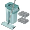 Flat Squeeze Mop with Bucket, Easy Wring, All-Purpose Floor Cleaning