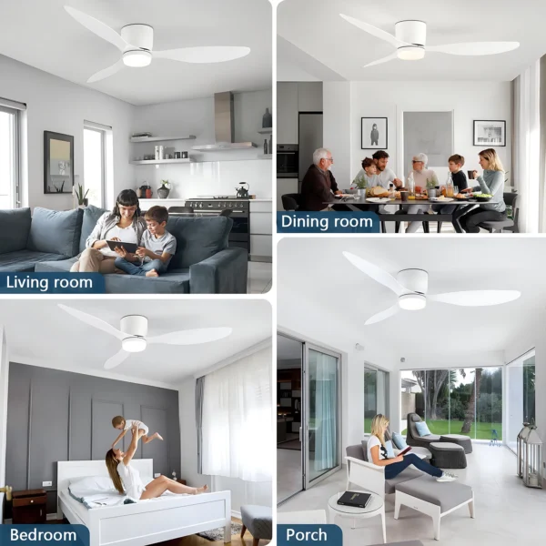 Ceiling Fan With Light, 6-speed choice.