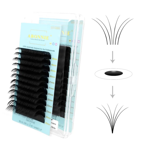 kf-S73e818c4b0fa4f558740f926ad5d8a8bo ABONNIE Cashmere Individual Eyelash Extension Classic Lashes Extensions Trays Matte Black Soft Mink False Eyelashes